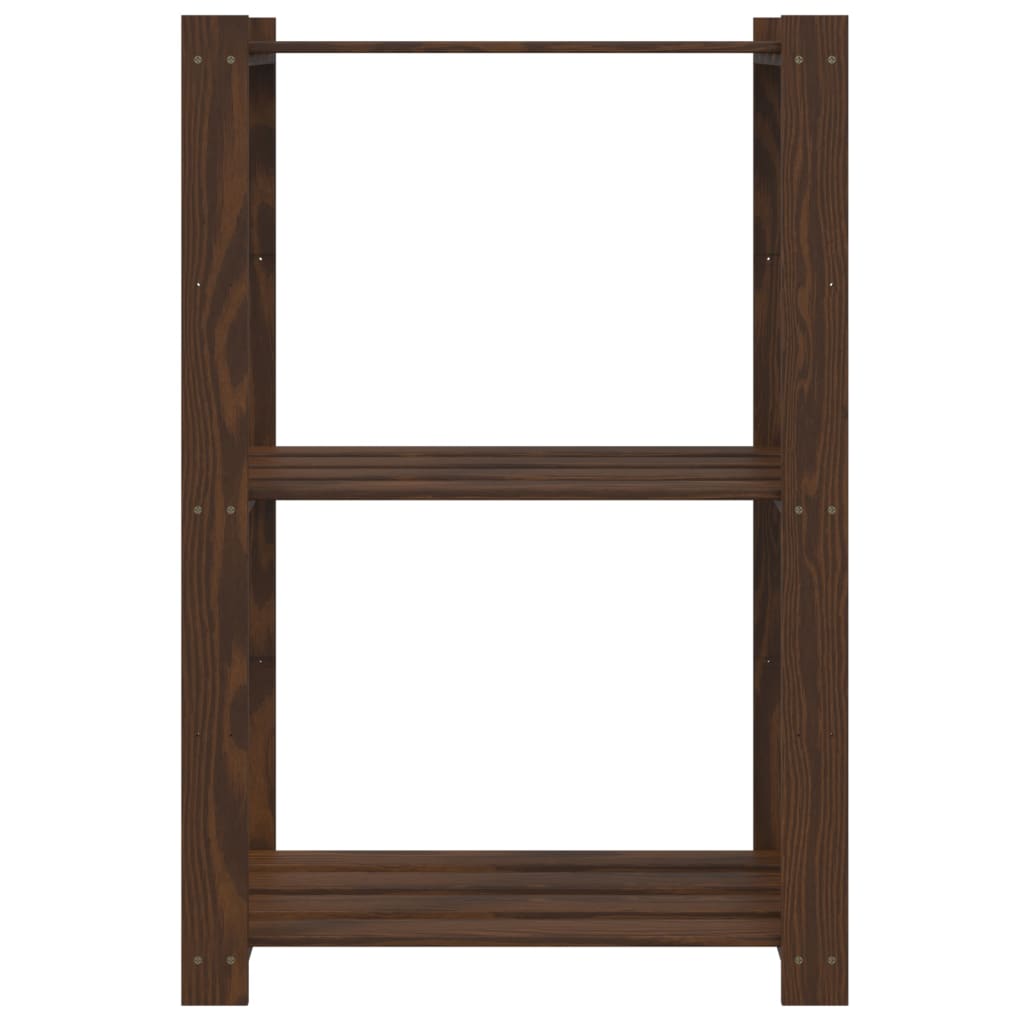 Vidaxl opbergrek 3-laags 60x38x90 cm massief groenhout bruin