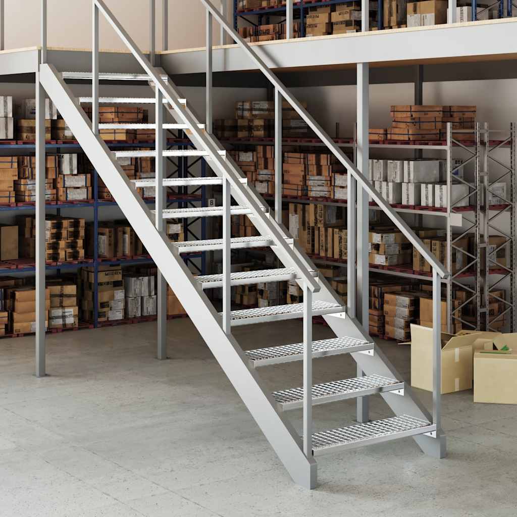 Vidaxl traptrede haan 80x24x7 cm gegalvaniseerd staal
