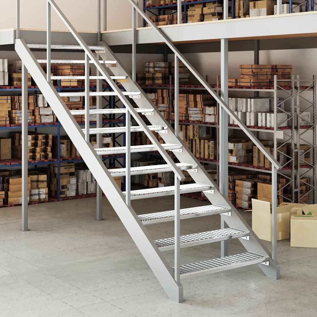 Vidaxl traptrede haan 100x24x7 cm gegalvaniseerd staal