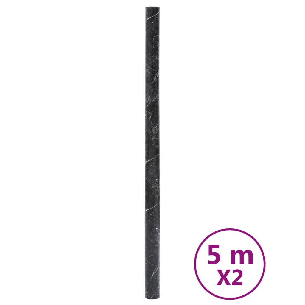 VidaXL Meubelfolies zelfklevende 90x500 cm PVC marmerzwart