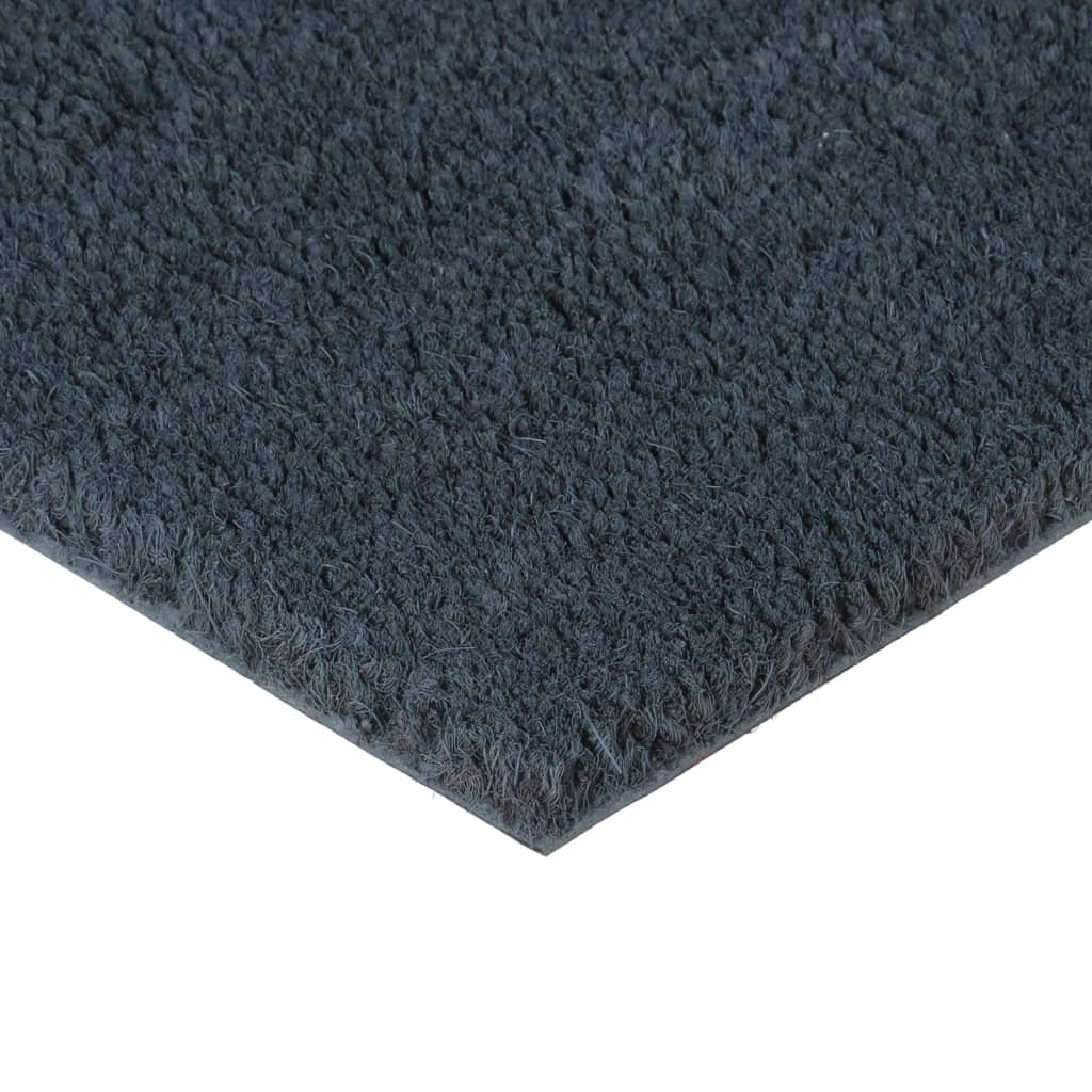 Vidaxl deurmat 80x100 cm getufte kokosvezel donkergrijs
