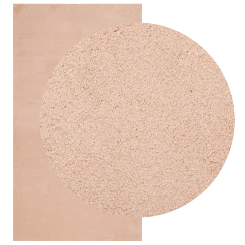 Vidaxl vloerkleed huarte laagpolig zacht wasbaar 60x110 cm roze