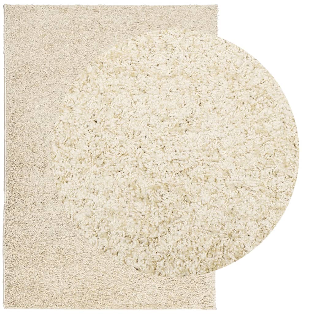 Vidaxl vloerkleed pamplona shaggy hoogpolig modern 240x340 cm goud