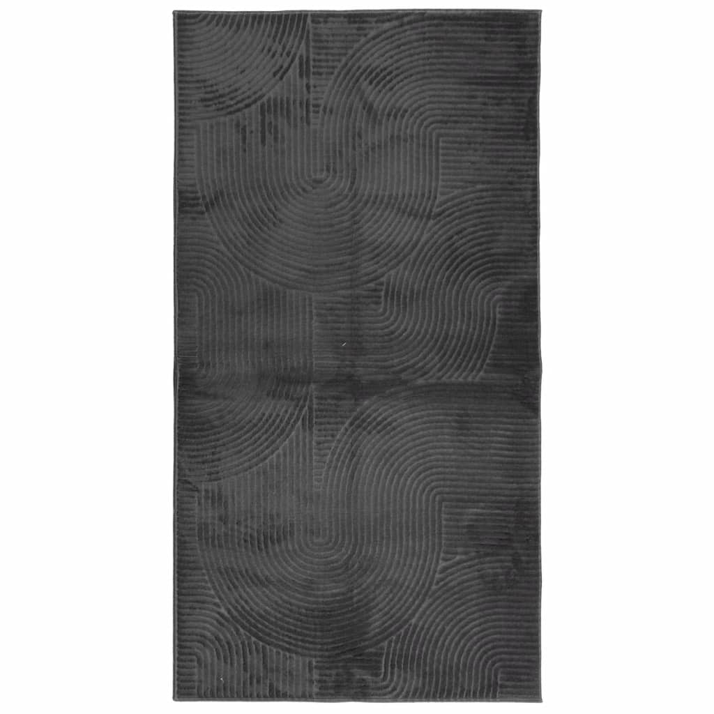 Vidaxl vloerkleed iza laagpolig scandinavisch 80x150 cm antraciet