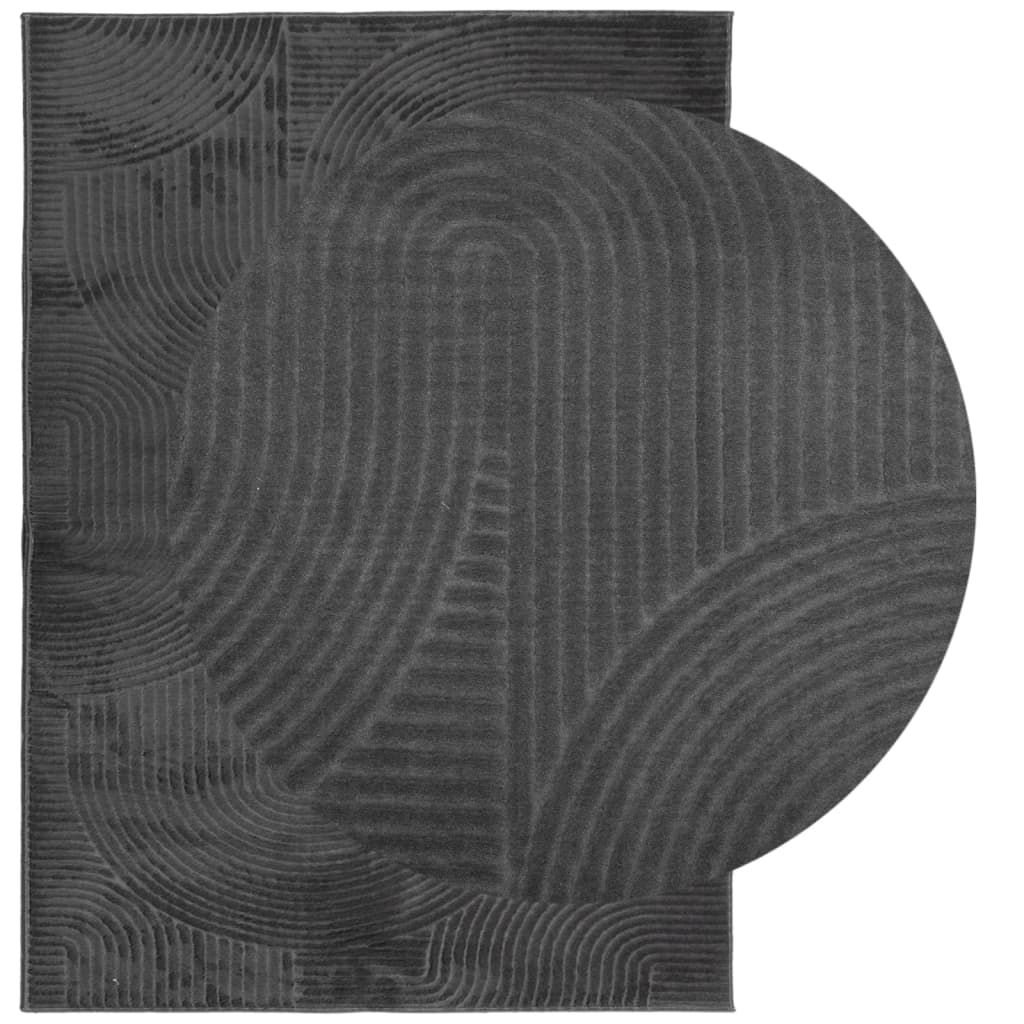 Vidaxl vloerkleed iza laagpolig scandinavisch 240x340 cm antraciet