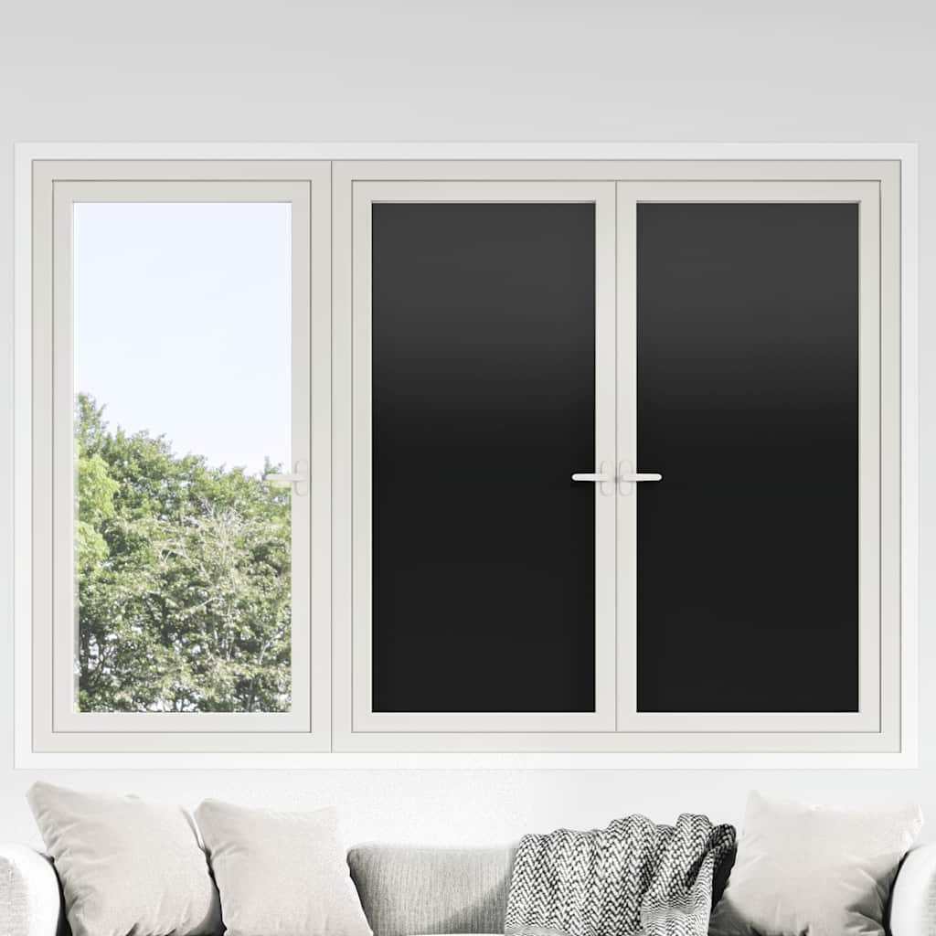 Vidaxl raamfolies 5 st statisch mat pvc zwart