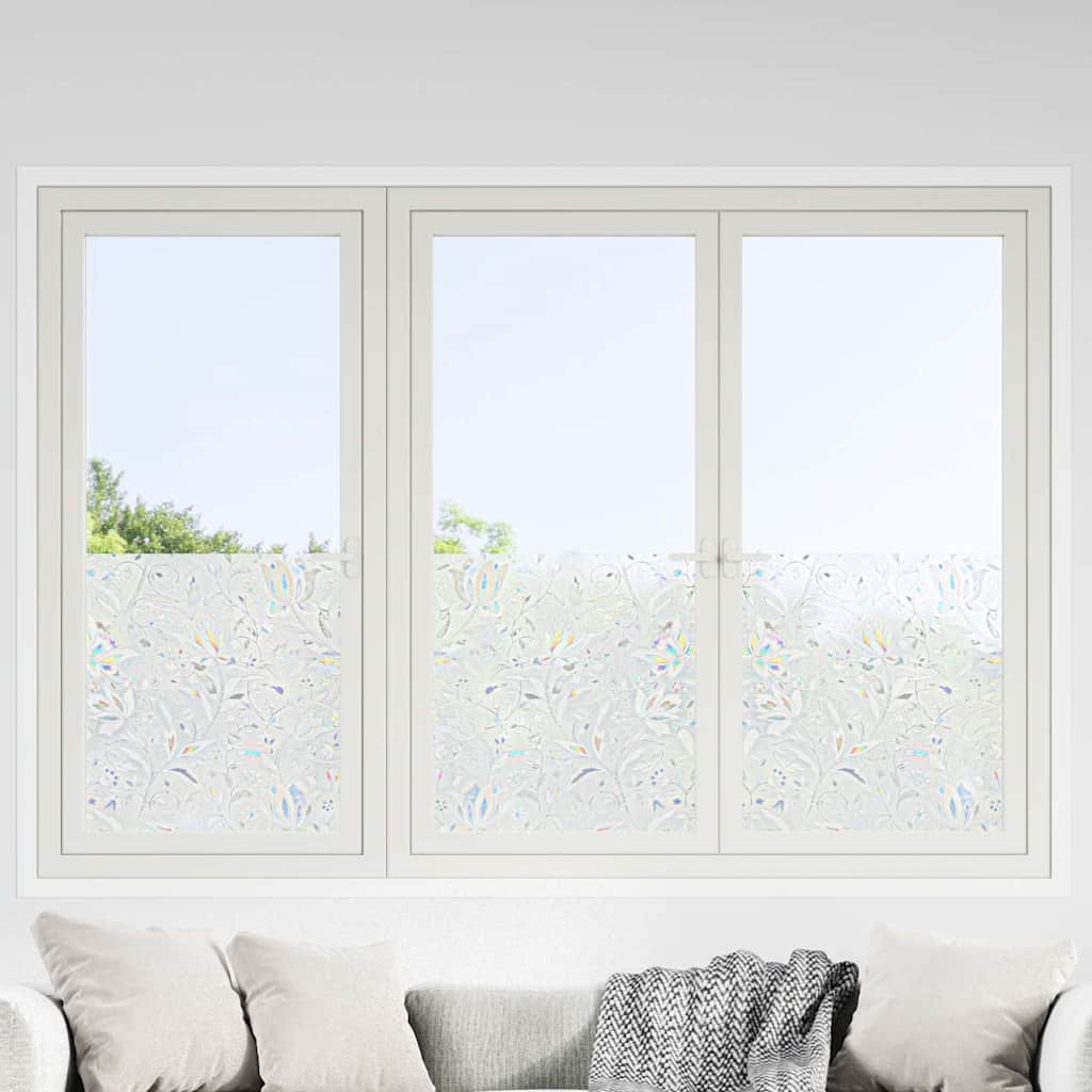 Vidaxl raamfolies 4 st mat bloemenpatroon pvc