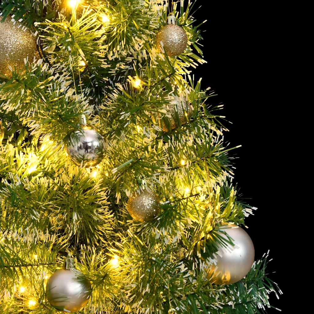 Vidaxl kunstkerstboom 150 led's kerstballen en sneeuw 150 cm