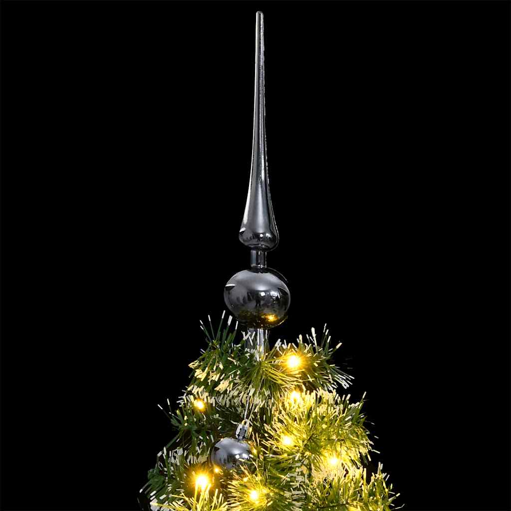 Vidaxl kunstkerstboom met scharnieren 150 led en kerstballen 120 cm