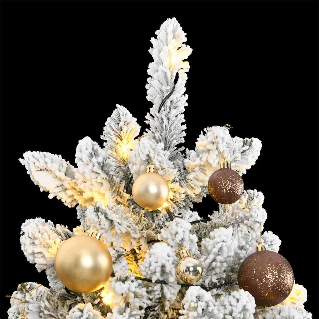 Vidaxl kunstkerstboom met scharnieren 300 led's en kerstballen 180 cm