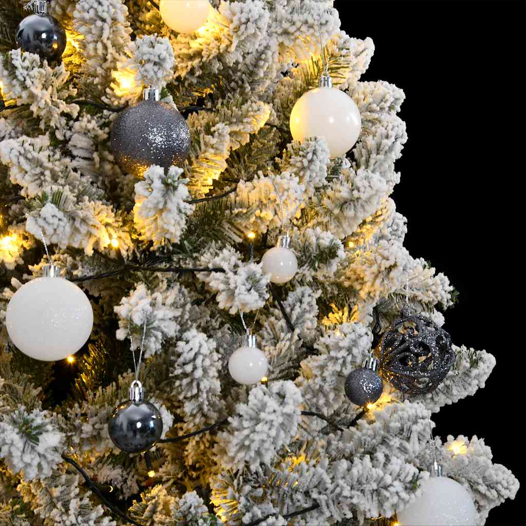Vidaxl kunstkerstboom met scharnieren 300 led's en kerstballen 240 cm