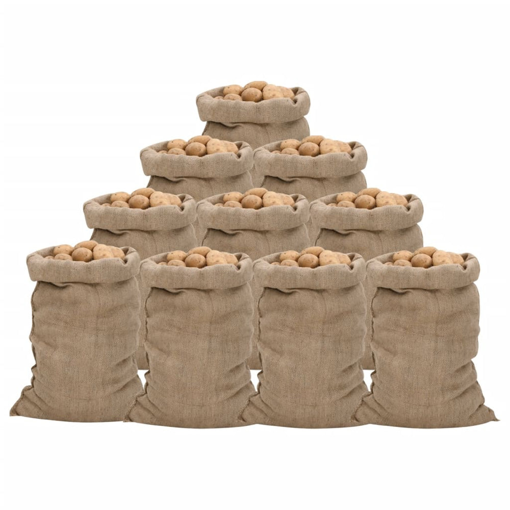 Vidaxl jutezakken 10 stuks 340 g m² 60x105 cm 100% jute