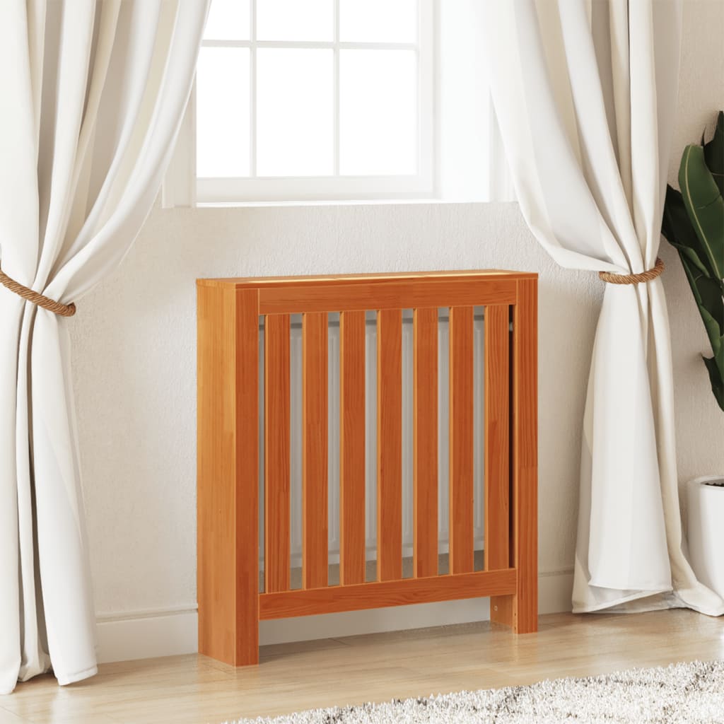 Vidaxl radiatorombouw 79,5x19x84 cm massief groenhout wasbruin