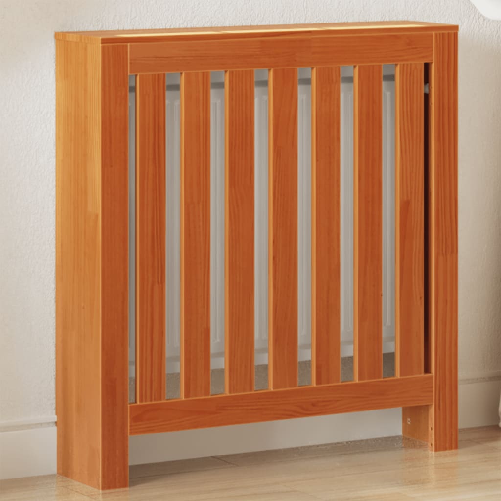 Vidaxl radiatorombouw 79,5x19x84 cm massief groenhout wasbruin