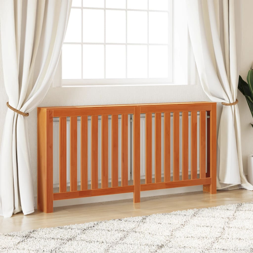 Vidaxl radiatorombouw 169x19x84 cm massief groenhout wasbruin