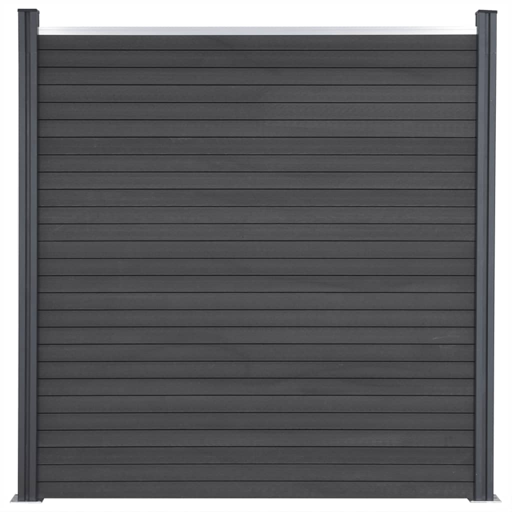 VidaXL Schuttingpanelenset 180x186 cm HKC grijs