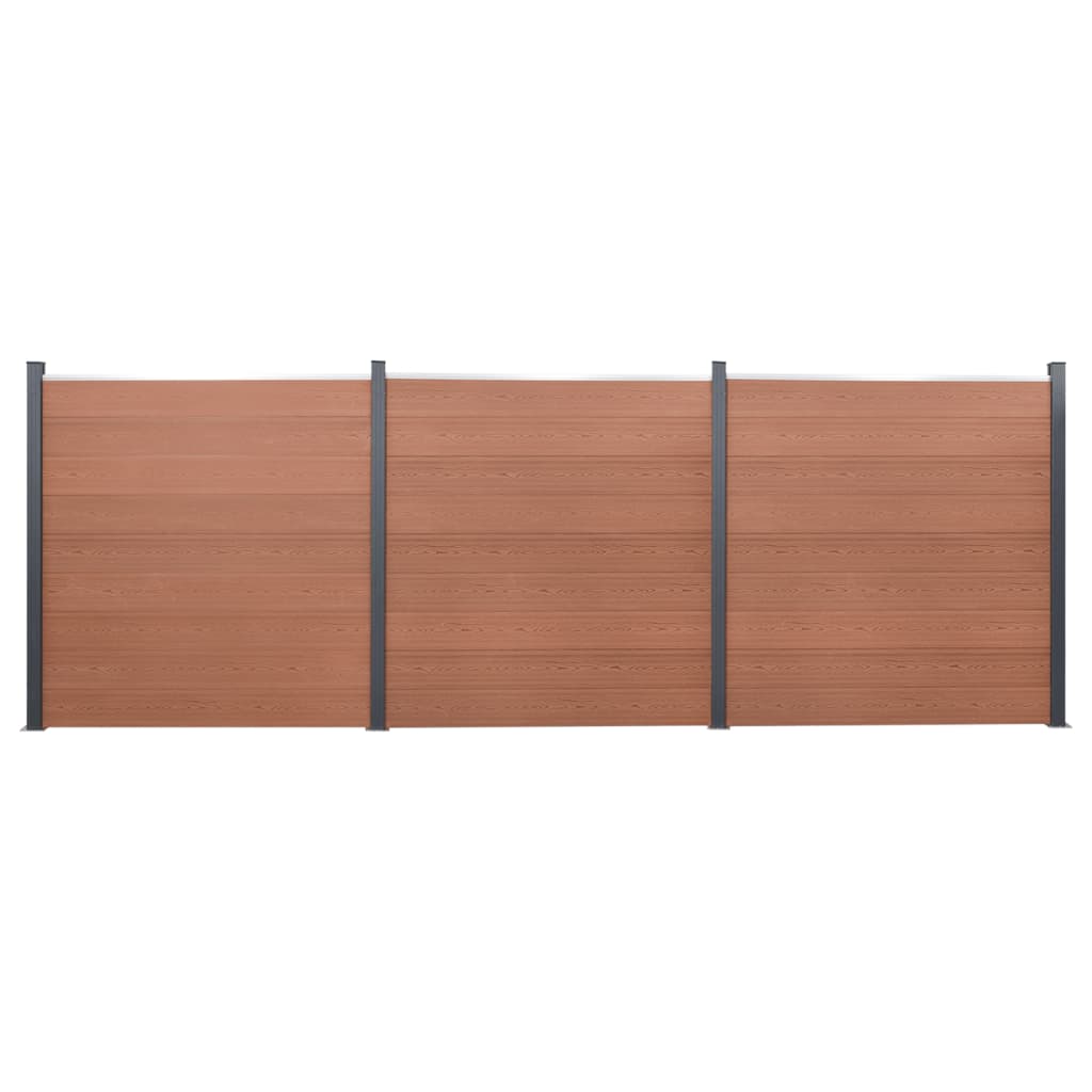 VidaXL Schuttingpanelenset 526x186 cm HKC bruin