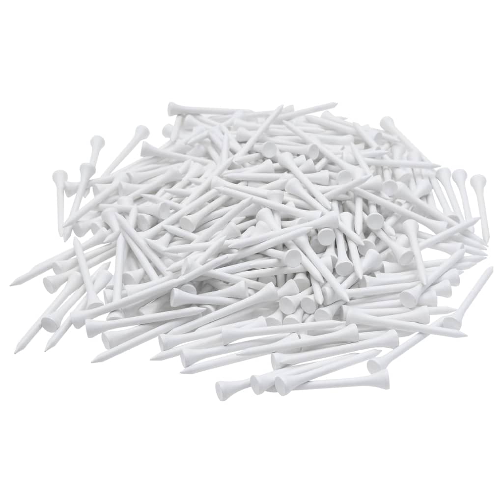Vidaxl 1000 st golftees 83 mm bamboe wit