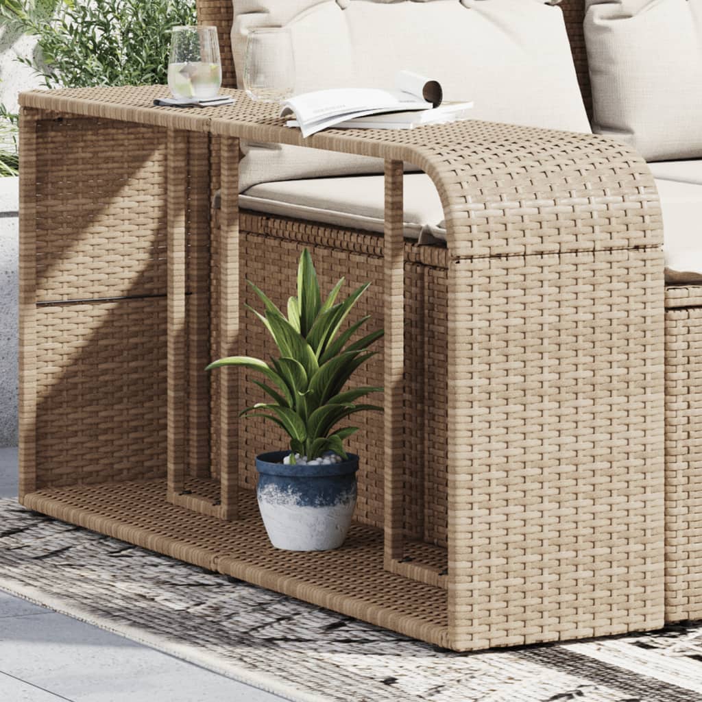 Vidaxl opbergschappen 2 st poly rotan beige