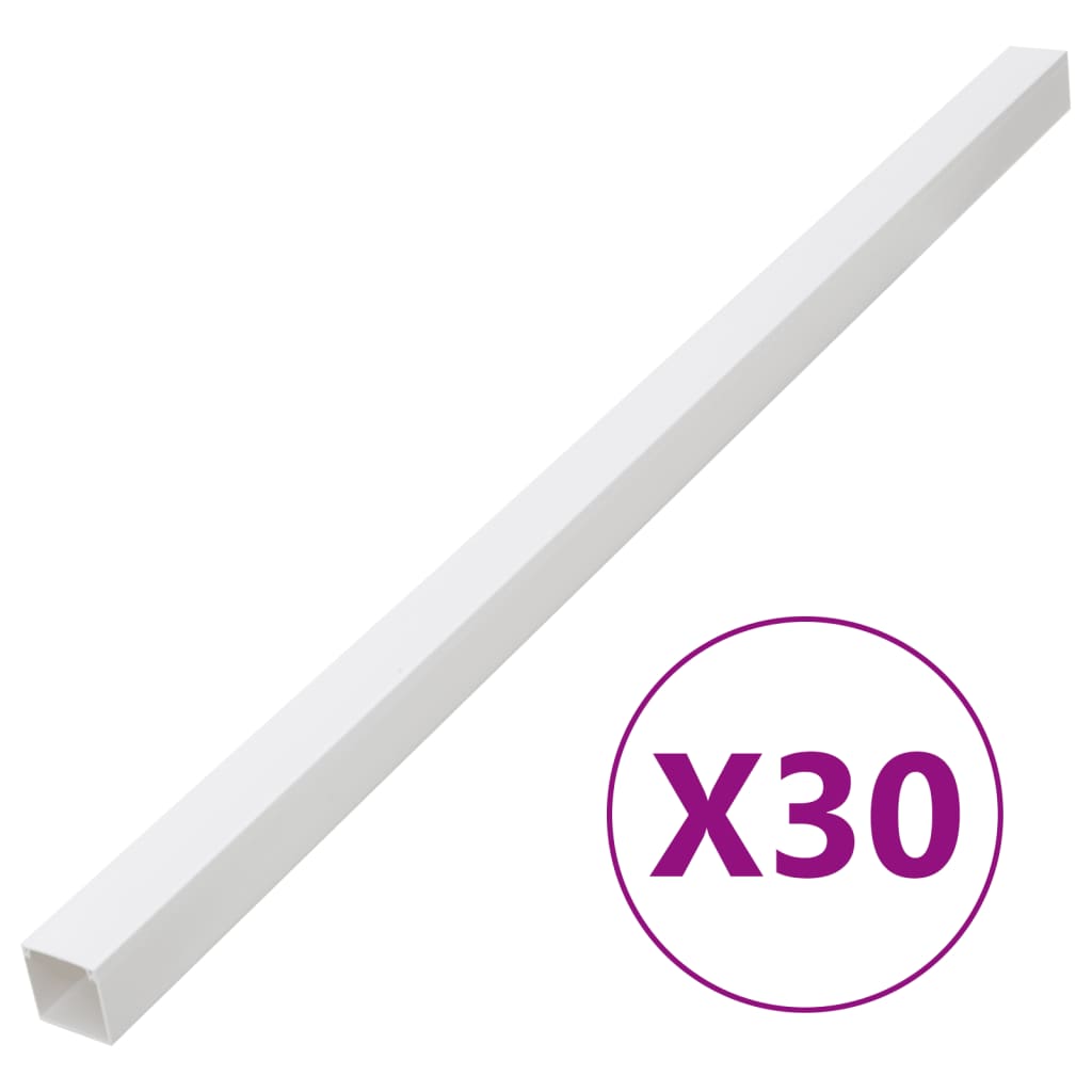 Vidaxl kabelgoot 100x60 mm 30m pvc
