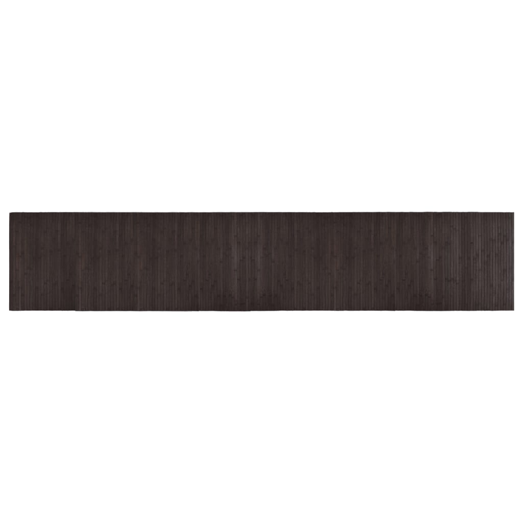 Vidaxl vloerkleed rechthoekig 60x300 cm bamboe donkerbruin