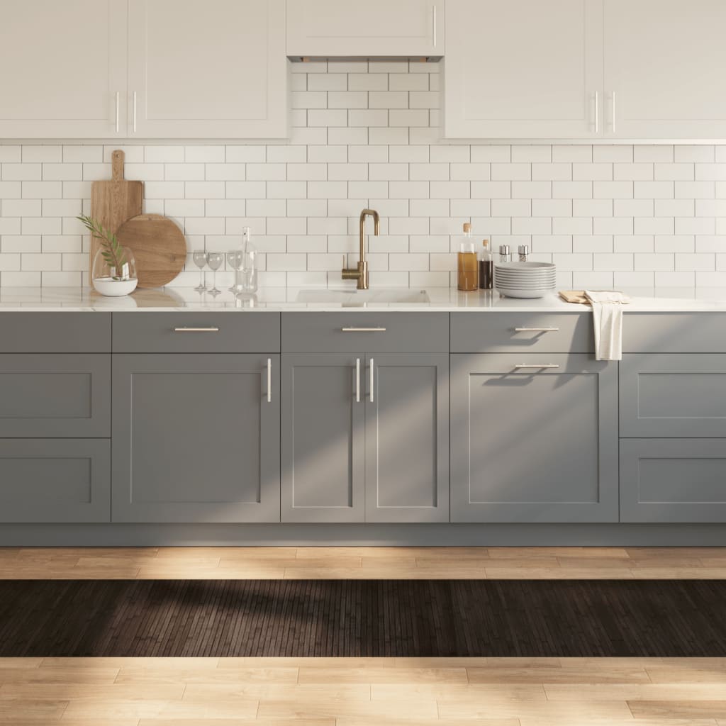 Vidaxl vloerkleed rechthoekig 60x300 cm bamboe donkerbruin
