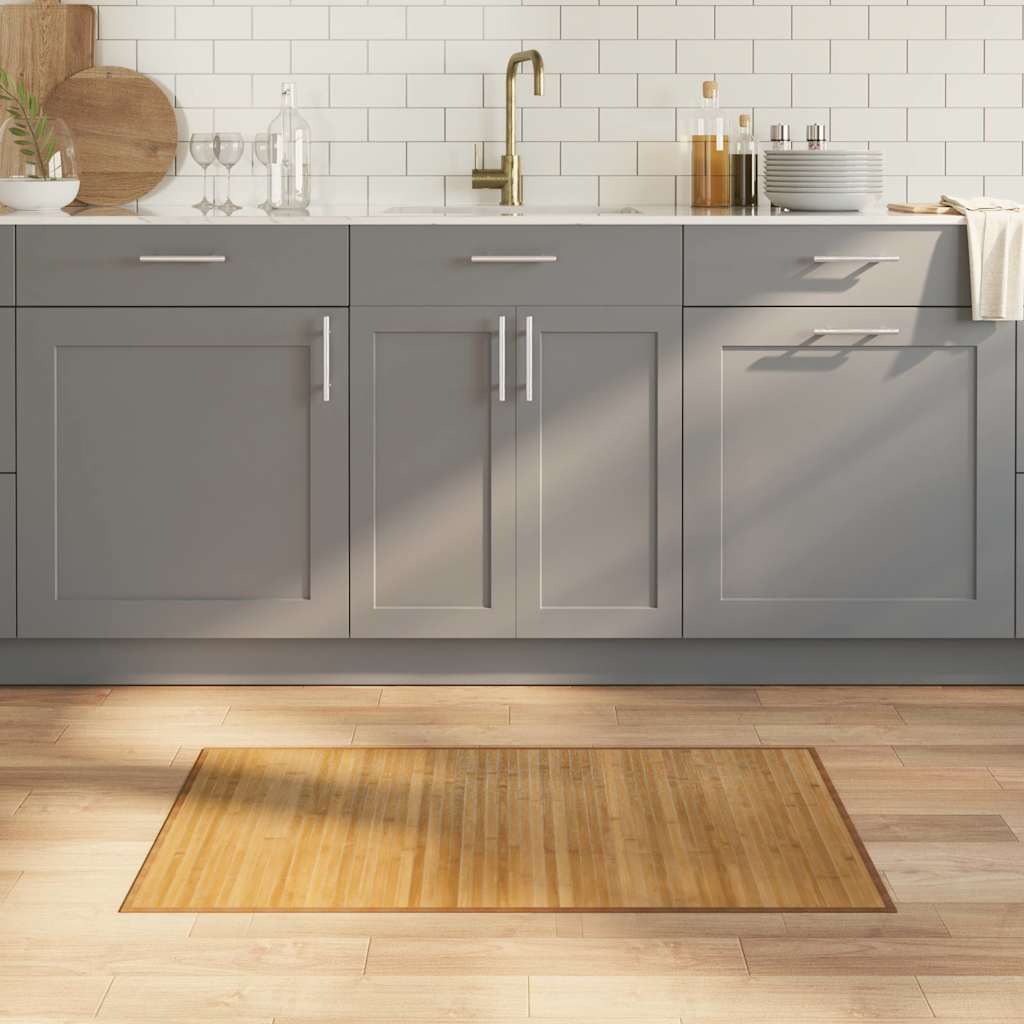 Vidaxl vloerkleed rechthoekig 60x100 cm bamboe naturel