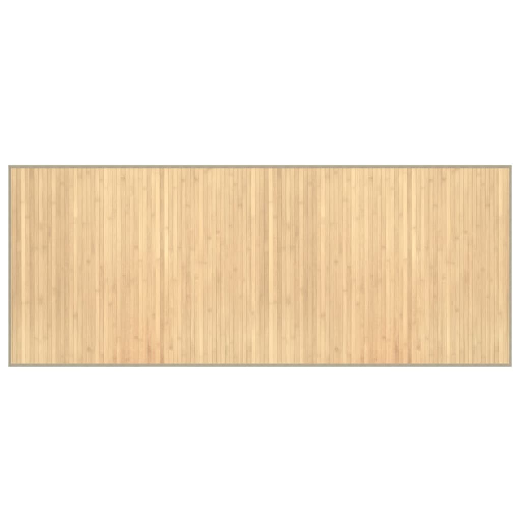 Vidaxl vloerkleed rechthoekig 80x200 cm bamboe lichtnaturel