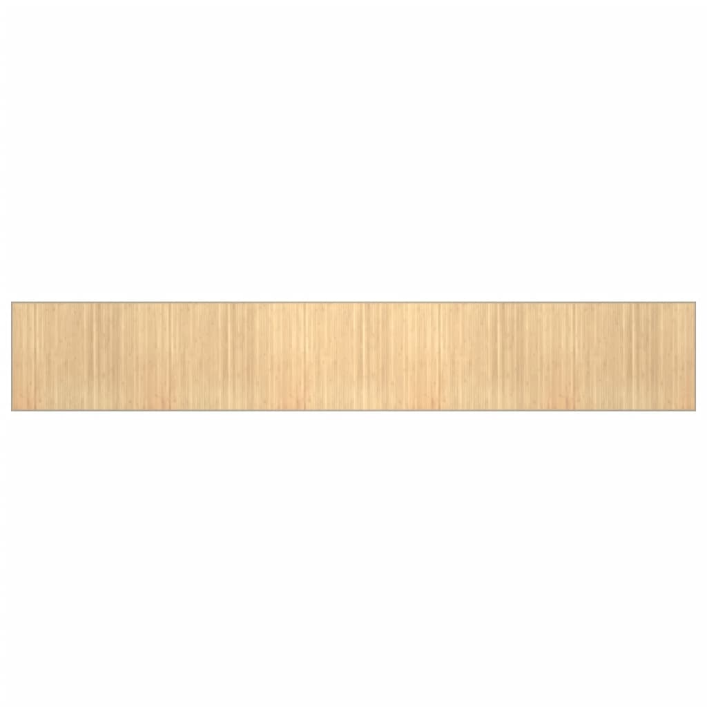 Vidaxl vloerkleed rechthoekig 80x1000 cm bamboe lichtnaturel
