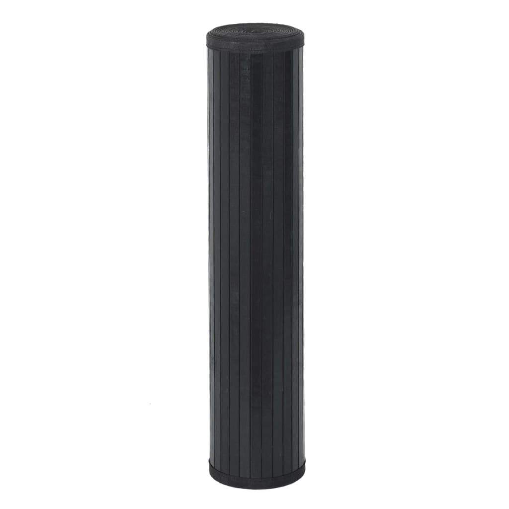Vidaxl vloerkleed rechthoekig 100x200 cm bamboe zwart