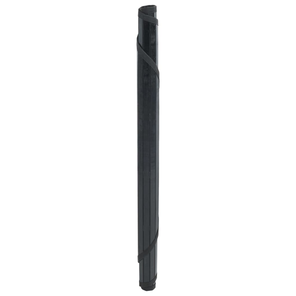 Vidaxl vloerkleed rond 80 cm bamboe zwart