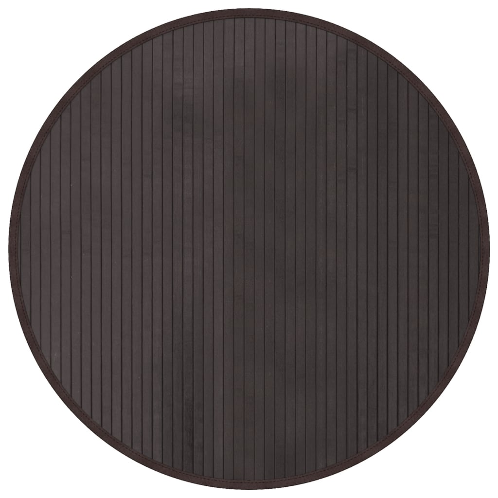 Vidaxl vloerkleed rond 80 cm bamboe donkerbruin
