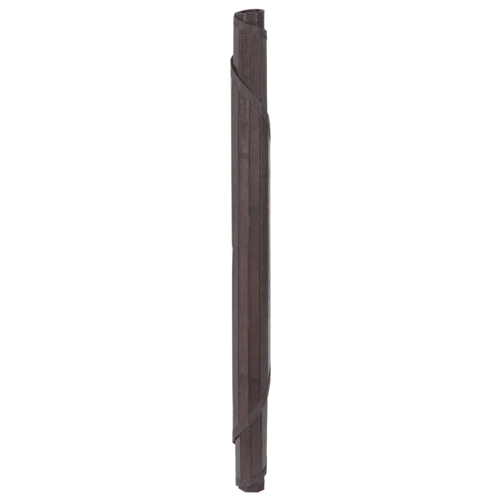 Vidaxl vloerkleed rond 80 cm bamboe donkerbruin