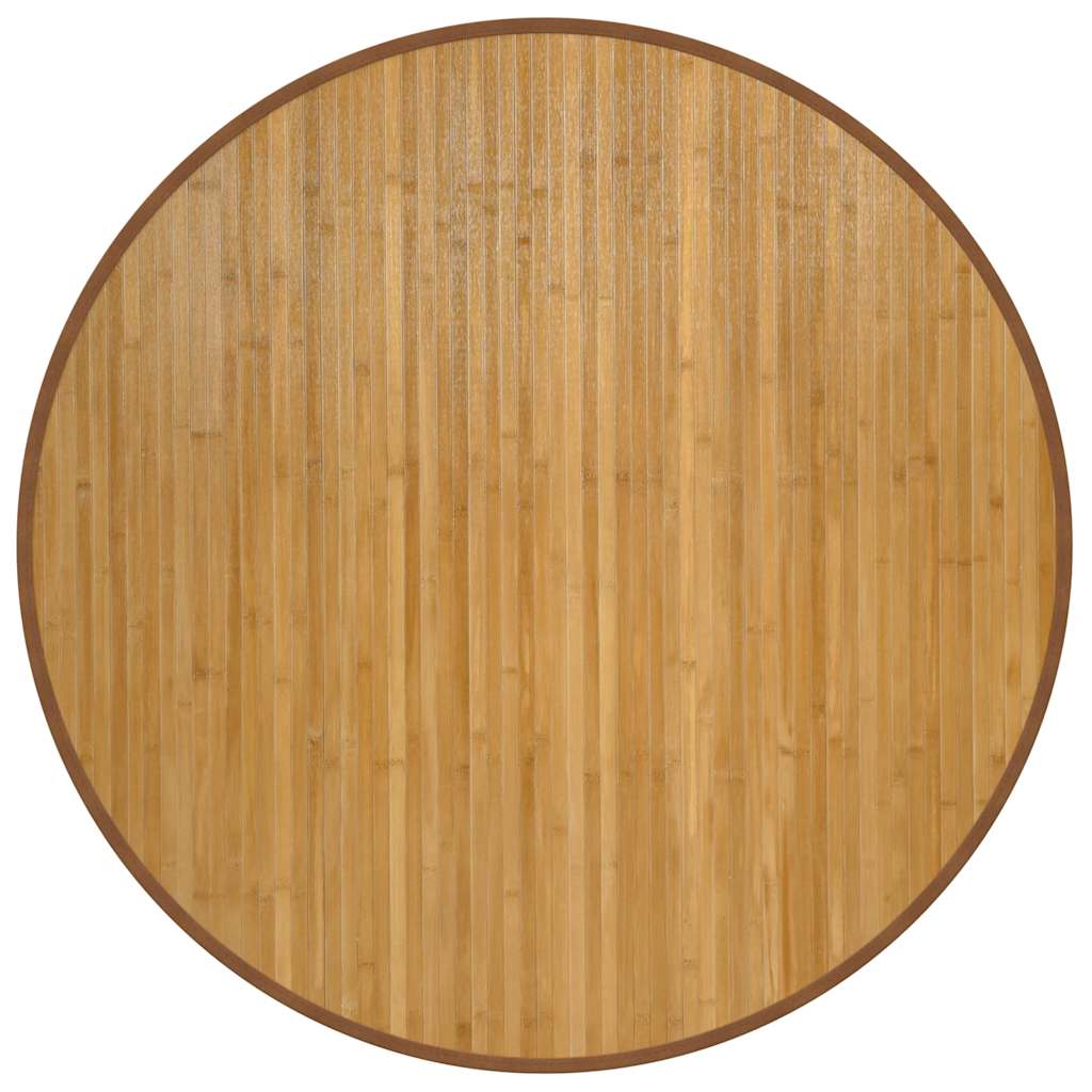 Vidaxl vloerkleed rond 100 cm bamboe naturel