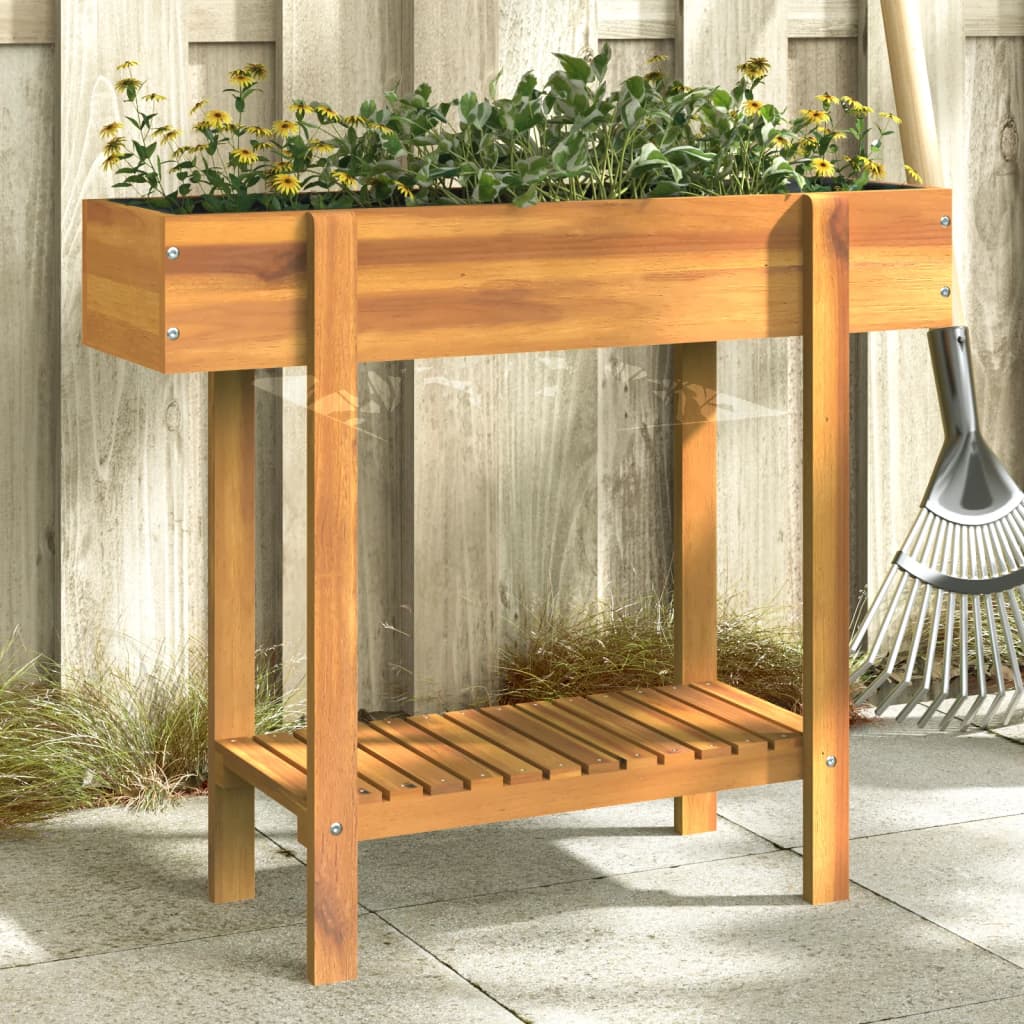 Vidaxl plantenbak 90x30x75 cm massief acaciahout