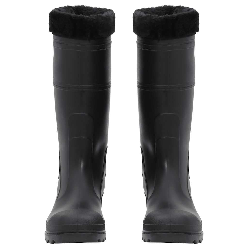 Vidaxl regenlaarzen met verwijderbare sokken maat 42 pvc zwart