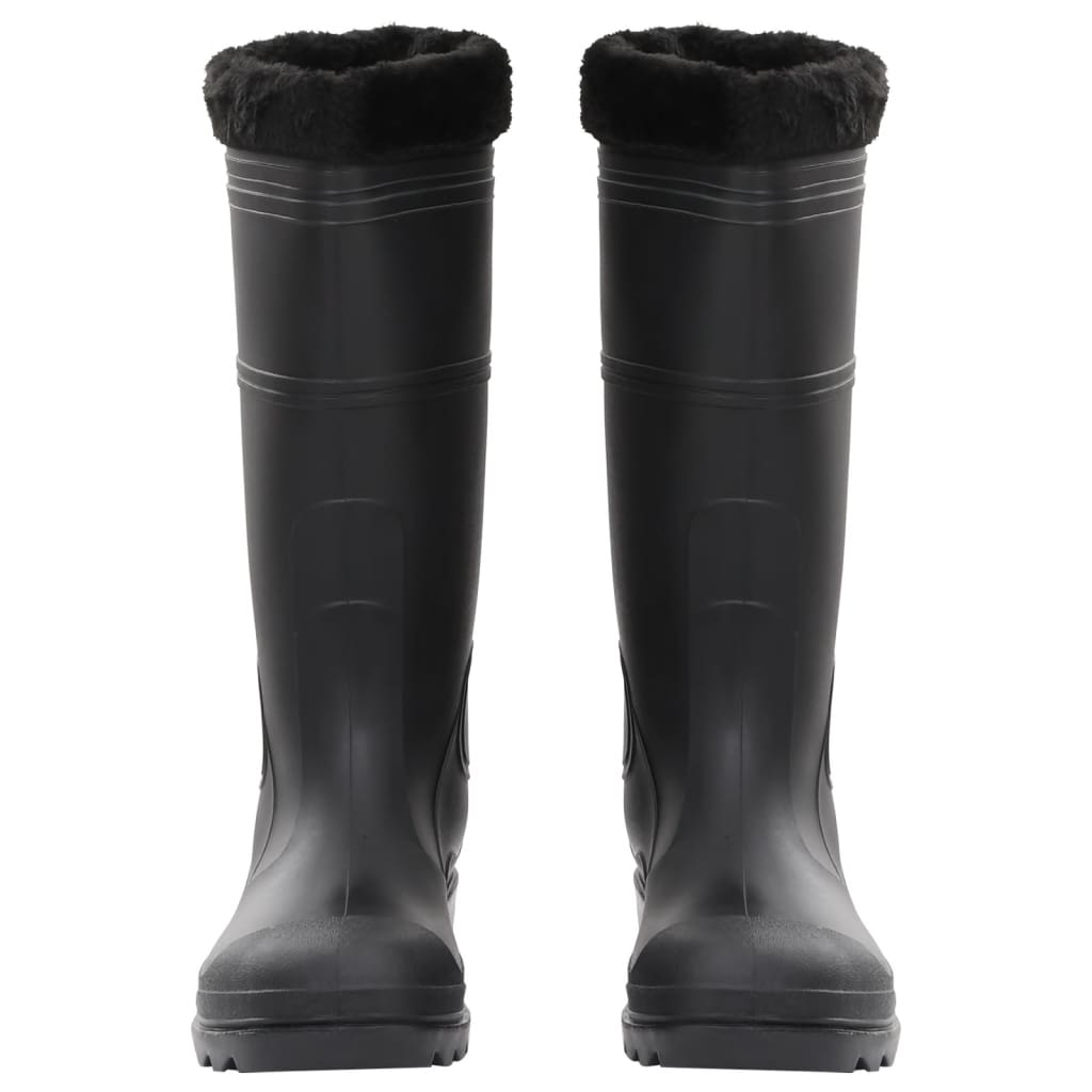 Vidaxl regenlaarzen met verwijderbare sokken maat 44 pvc zwart