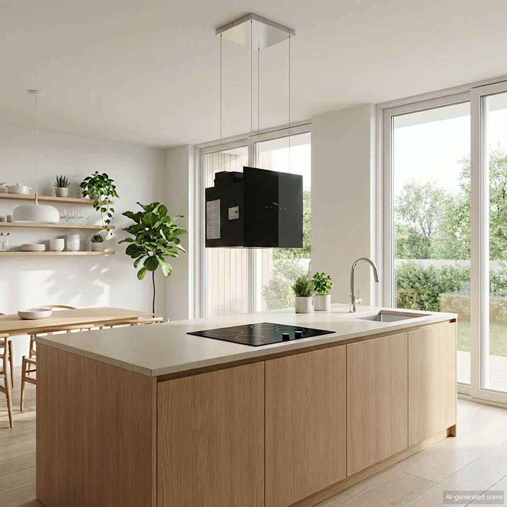 Vidaxl afzuigkap voor kookeiland met aanraaksensor lcd gehard glas