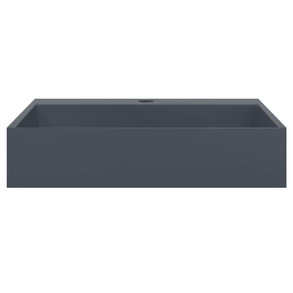 Vidaxl wastafel 50x38x11 cm mineraal gegoten marmer gegoten antraciet