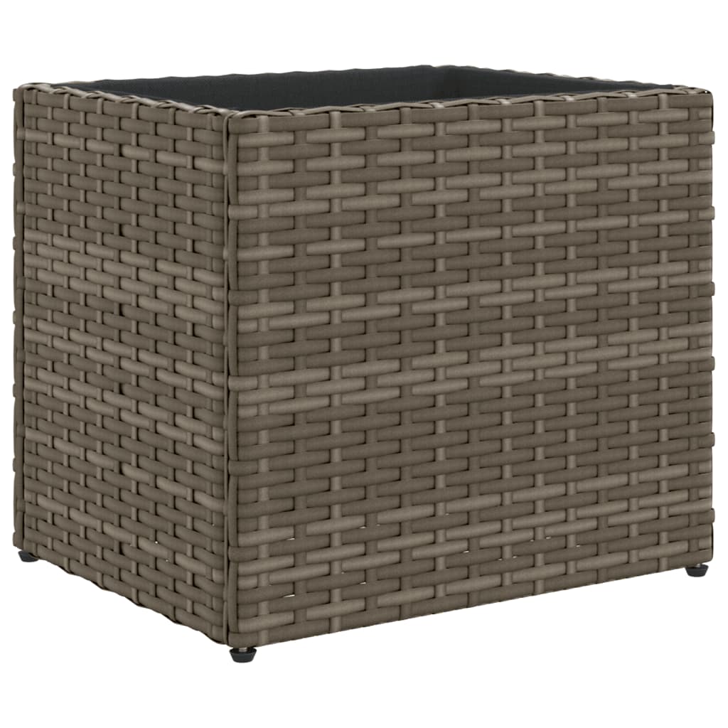 Vidaxl plantenbak 36x30x32 cm poly rotan grijs