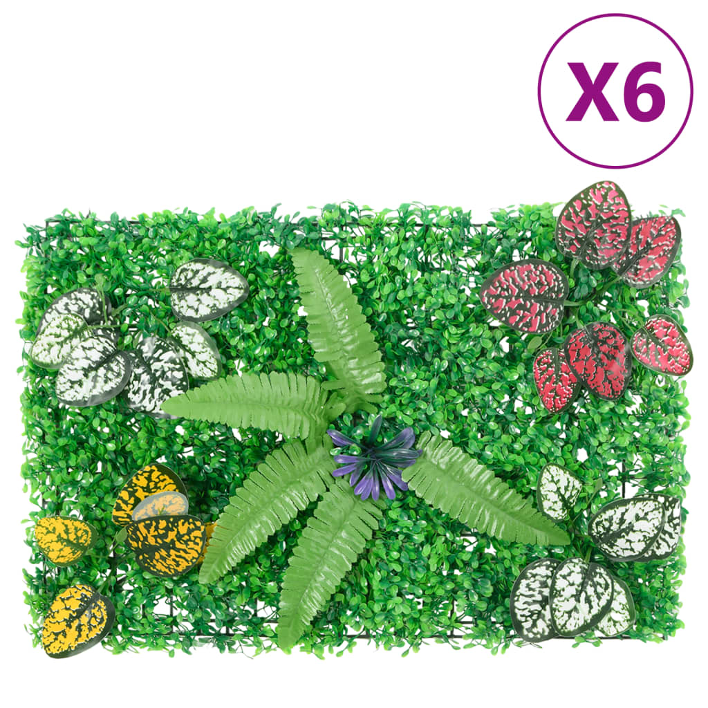 Vidaxl hek met kunstplanten 6 st 40x60 cm groen