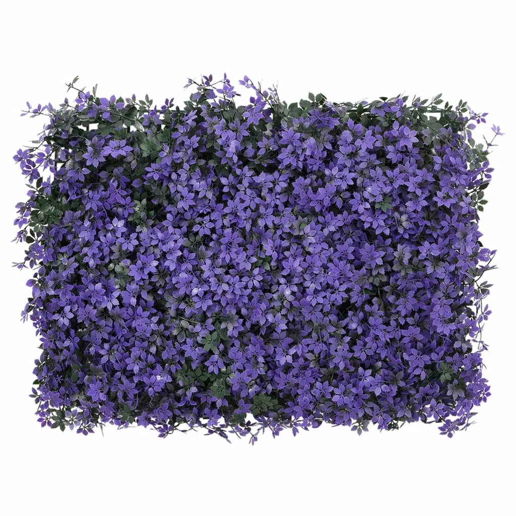 Vidaxl hek met kunstbladeren 24 st 40x60 cm paars
