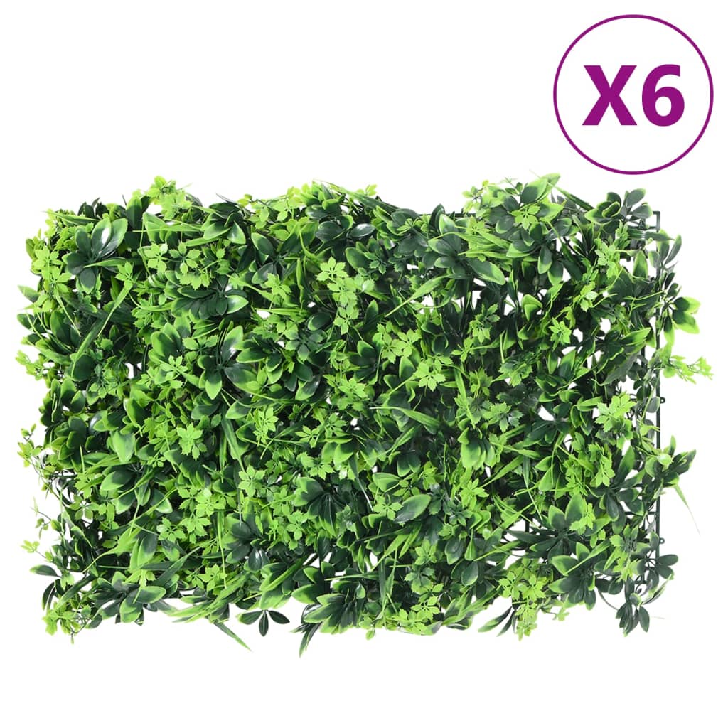 Vidaxl hek met kunstbladeren 6 st 40x60 cm groen