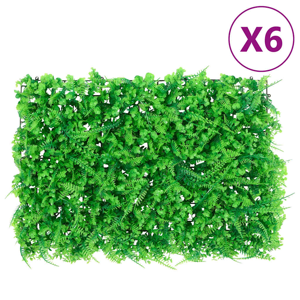Vidaxl hek met kunstvarenblad 6 st 40x60 cm groen