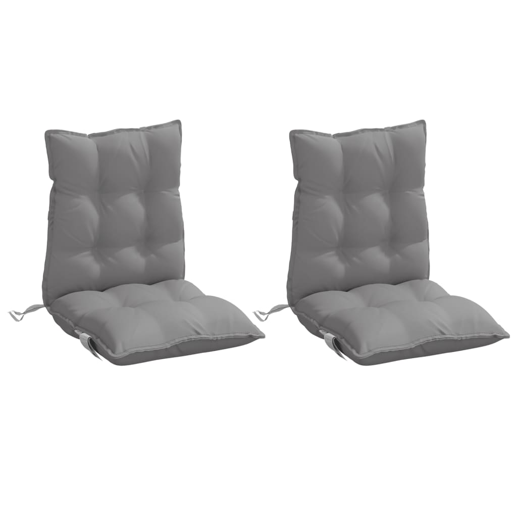 Vidaxl stoelkussens 2 st lage vloerkleed oxford stof grijs