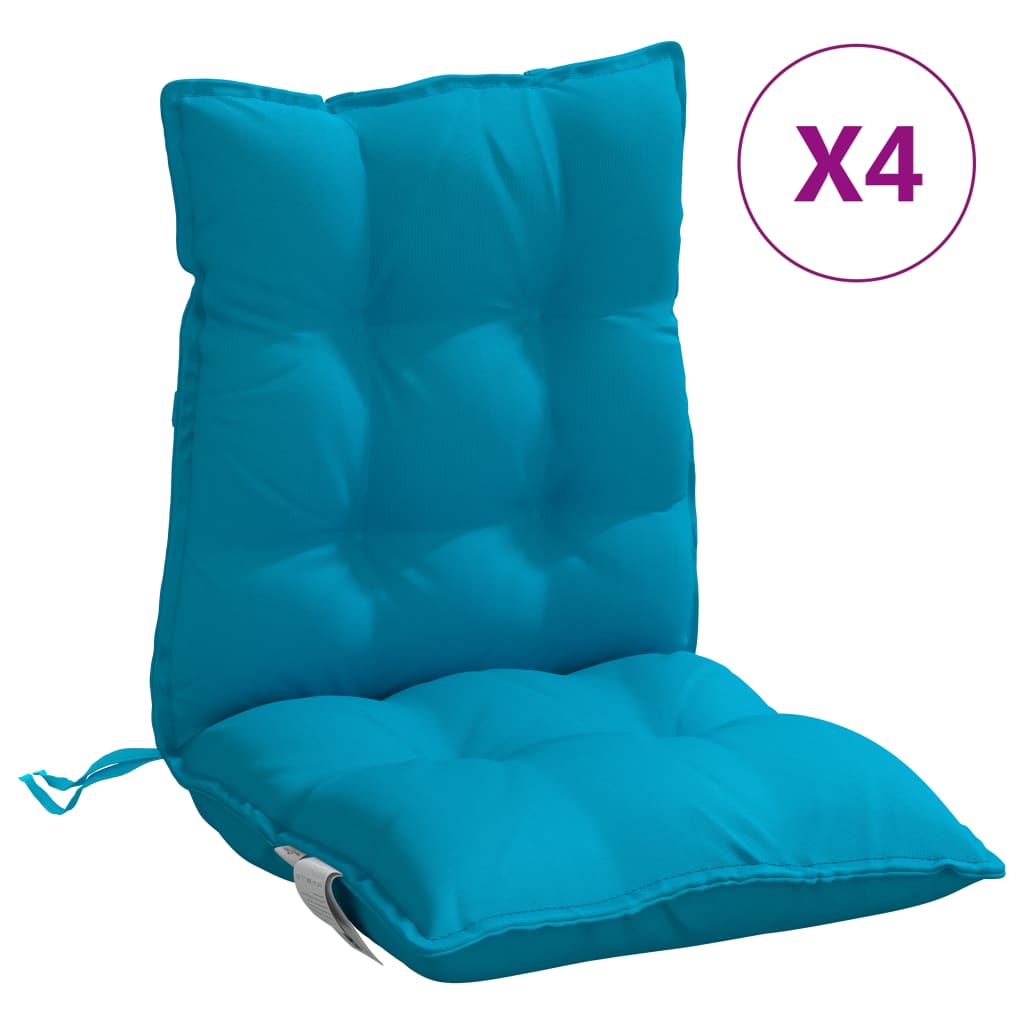 Vidaxl stoelkussens 4 st lage vloerkleed oxford stof lichtblauw