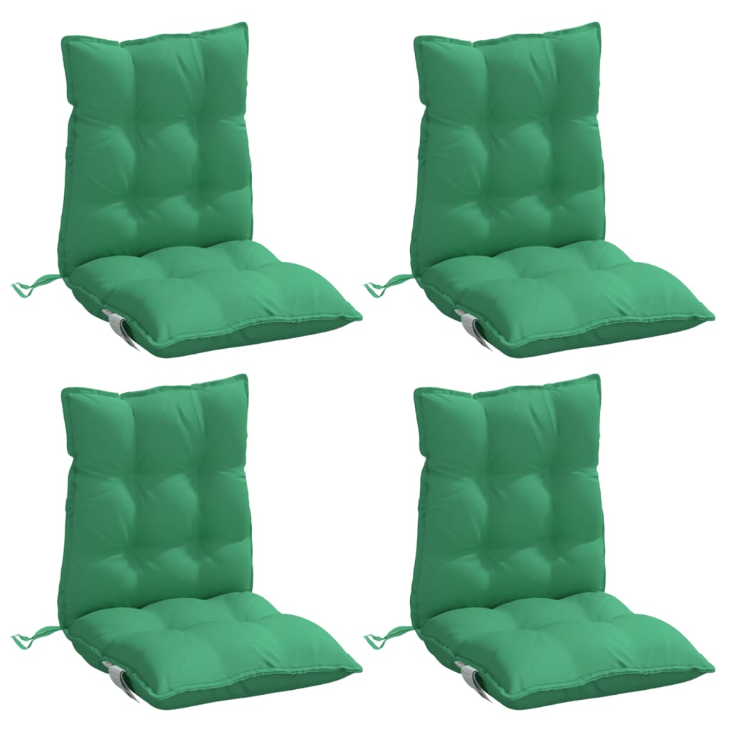 Vidaxl stoelkussens 4 st lage vloerkleed oxford stof groen