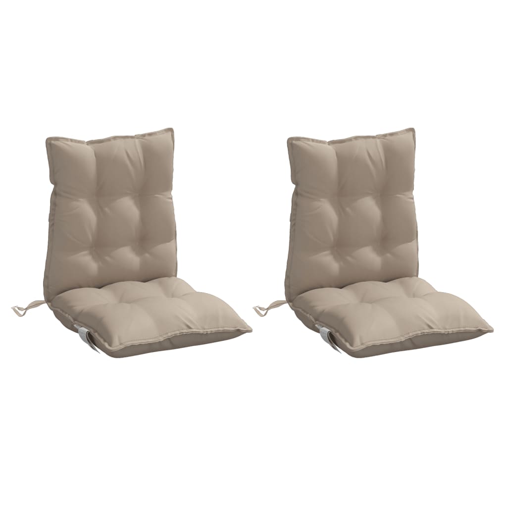 Vidaxl stoelkussens 2 st lage vloerkleed oxford stof taupe