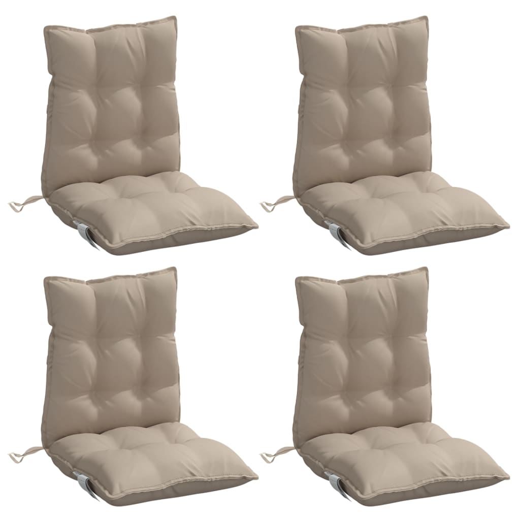 Vidaxl stoelkussens 4 st lage vloerkleed oxford stof taupe