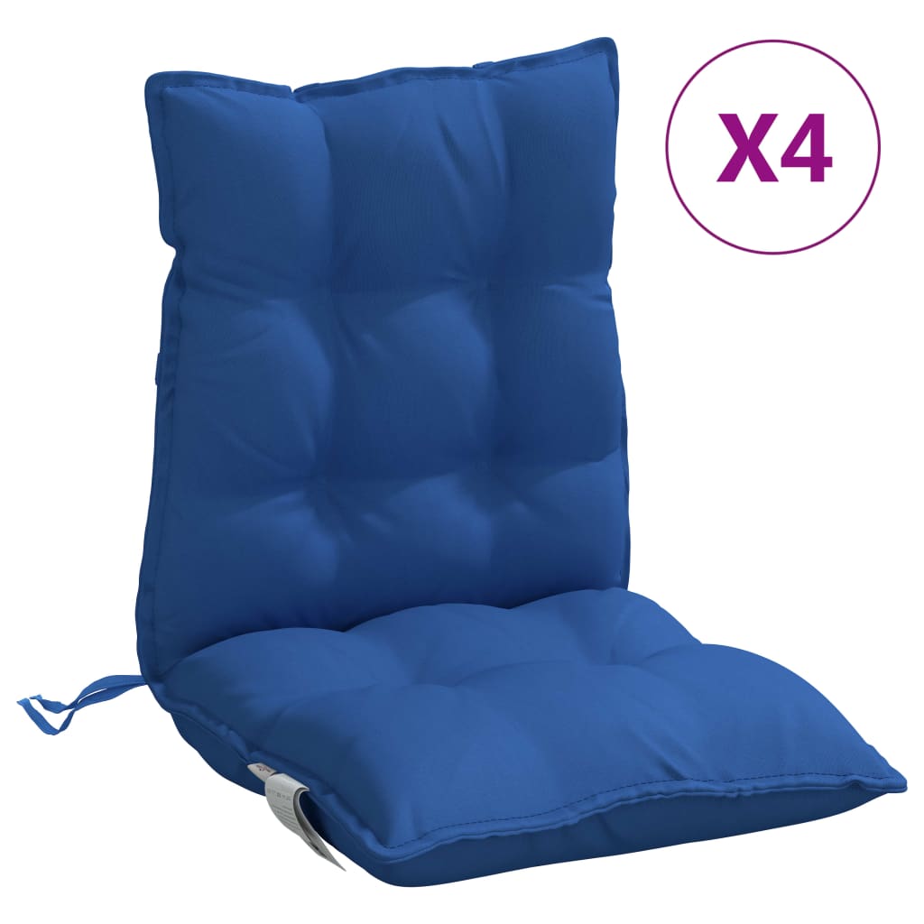 Vidaxl stoelkussens 4 st lage vloerkleed oxford stof koningsblauw